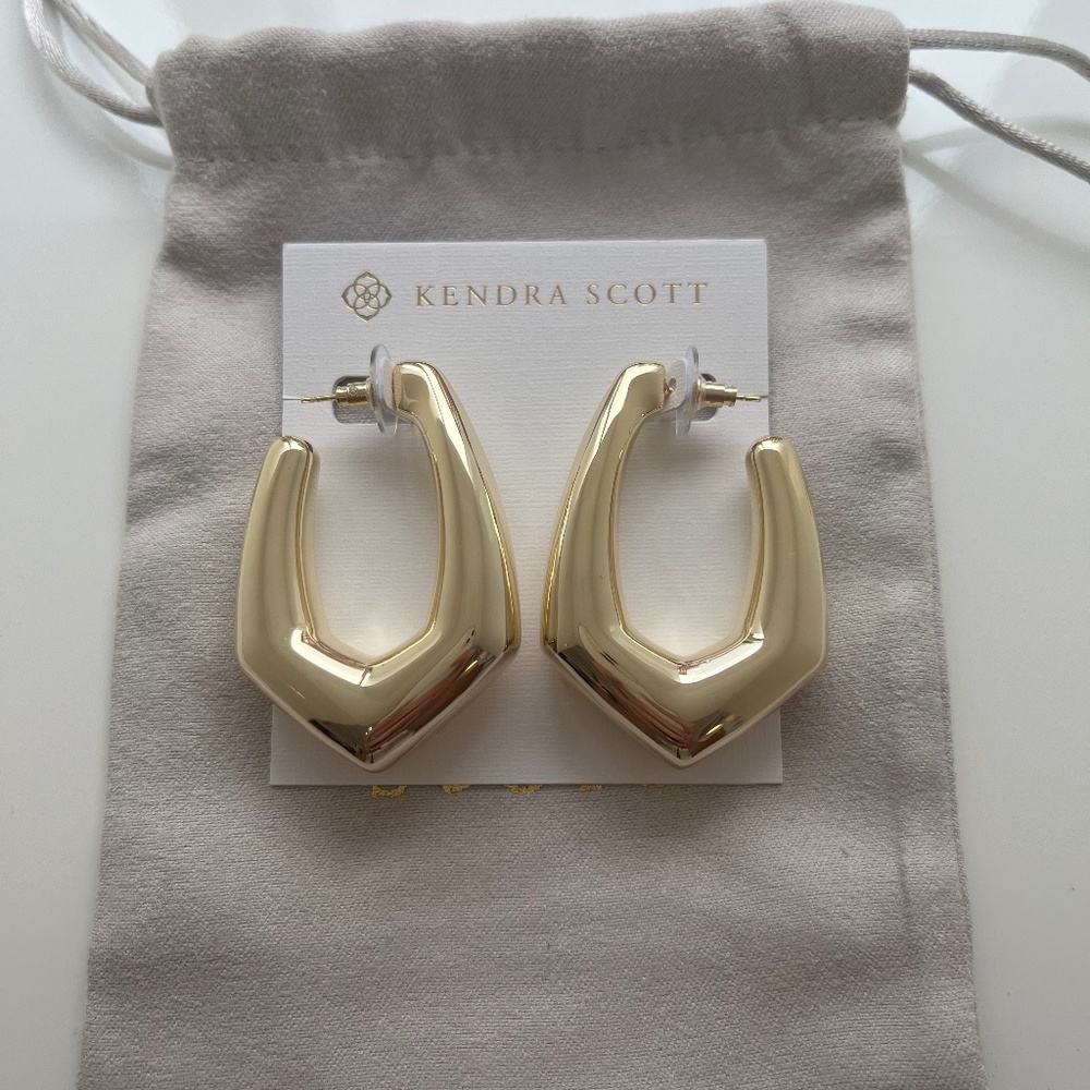 Kendra Scott Kaia Large Hoop Gold